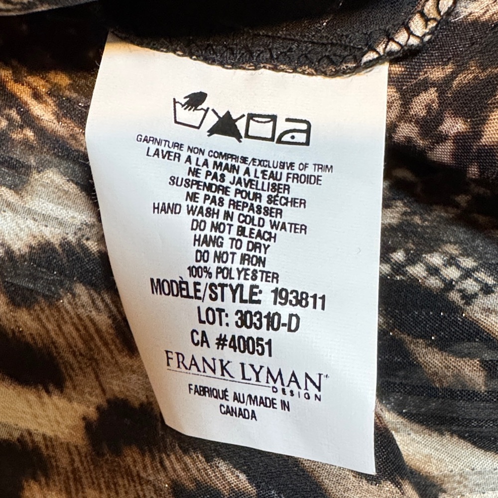 NWT Frank Lyman Tiered Leopard Print Sleeveless Blouse size 18 - Picture 11 of 13